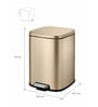 Eko Soft-Close Bathroom Trash Can 6L Stainless Steel Pedal Bin With Lid & Liner