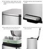 Eko Soft-Close Bathroom Trash Can 6L Stainless Steel Pedal Bin With Lid & Liner