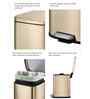 Eko Soft-Close Bathroom Trash Can 6L Stainless Steel Pedal Bin With Lid & Liner