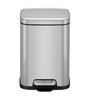Eko Soft-Close Bathroom Trash Can 6L Stainless Steel Pedal Bin With Lid & Liner