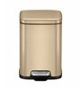 Eko Soft-Close Bathroom Trash Can 6L Stainless Steel Pedal Bin With Lid & Liner