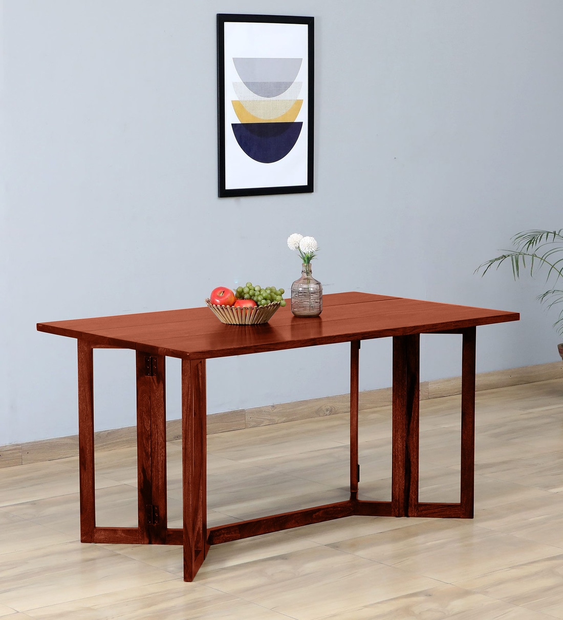 Buy Elburg Sheesham Wood 6 Seater Folding Dining/Console Table in Honey
