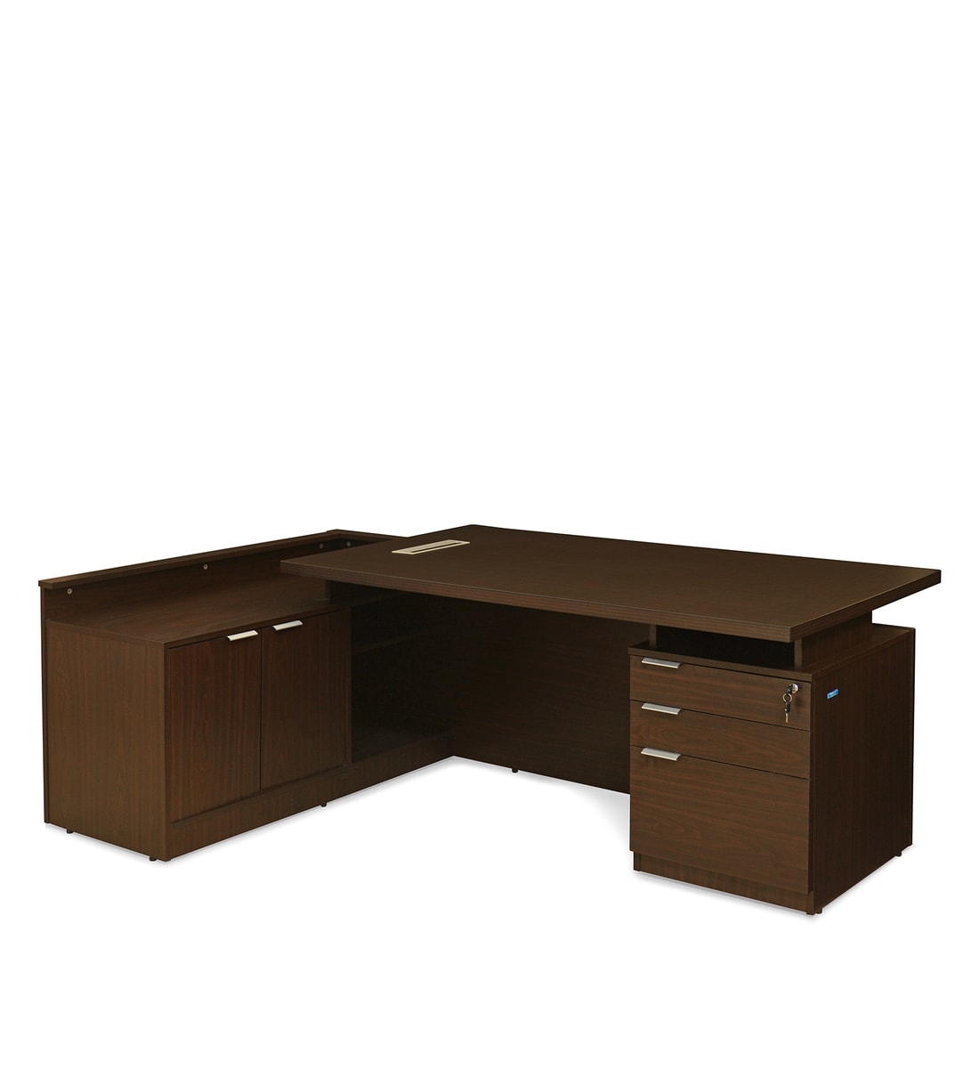 Buy Elegant Executive Table in Walnut Colour By Nilkamal Online Executive Desks Office