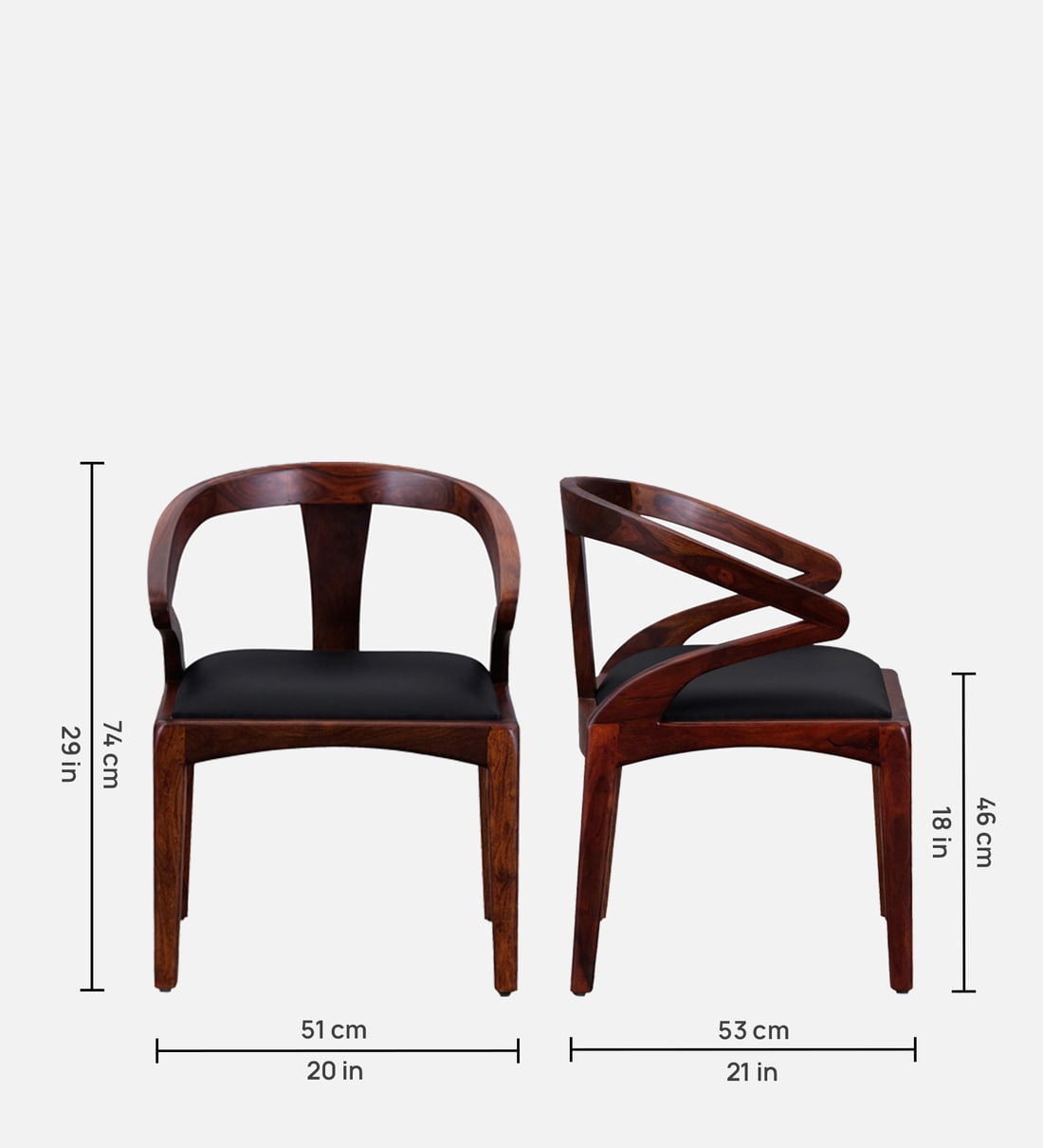 Buy Elegant Sheesham Wood Arm Chair In Honey Oak Finish By Woodsworth