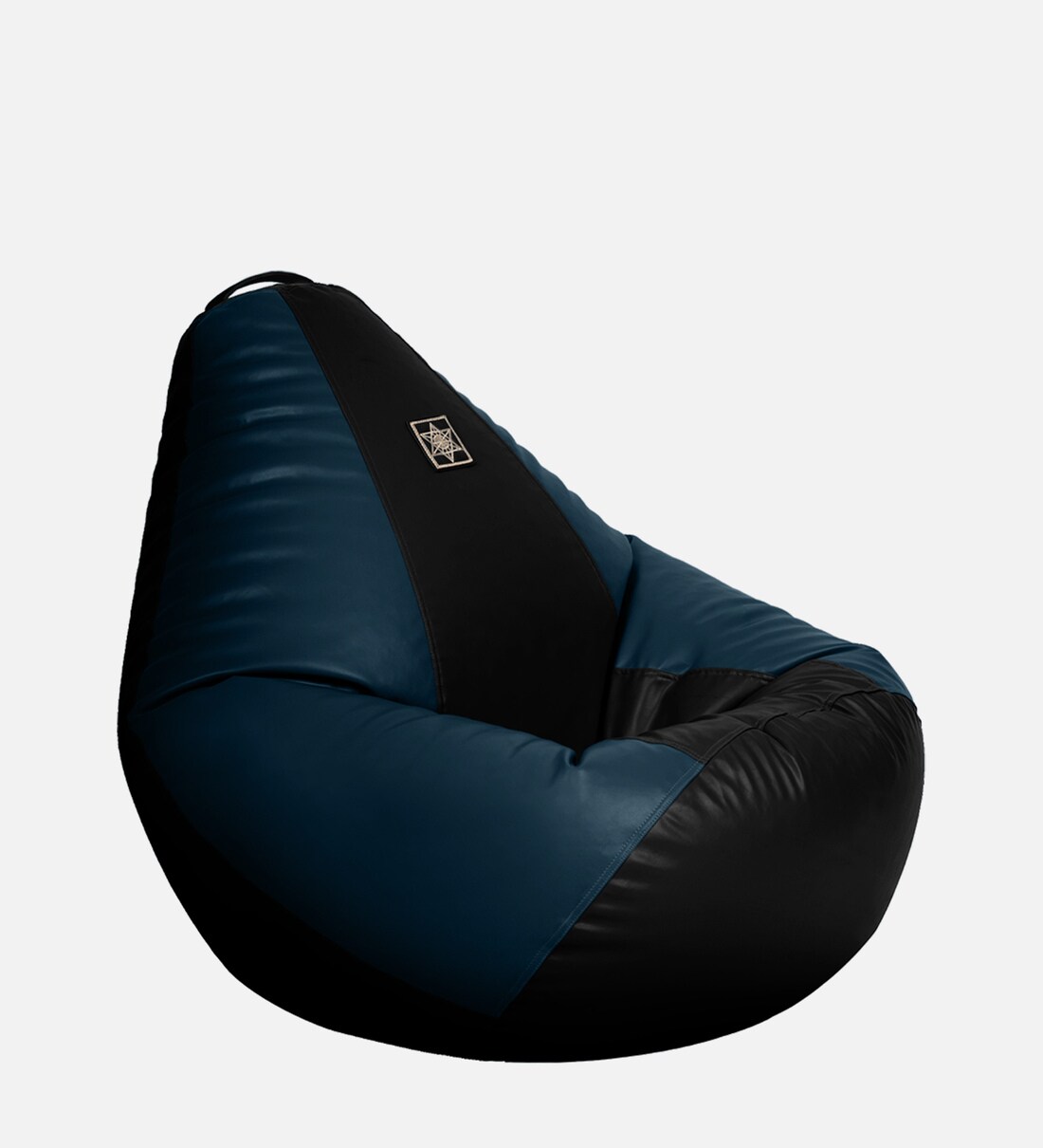 Buy Elegant XXL Bean Bag with Beans in Black and Blue Colour by Online Bean Bags with