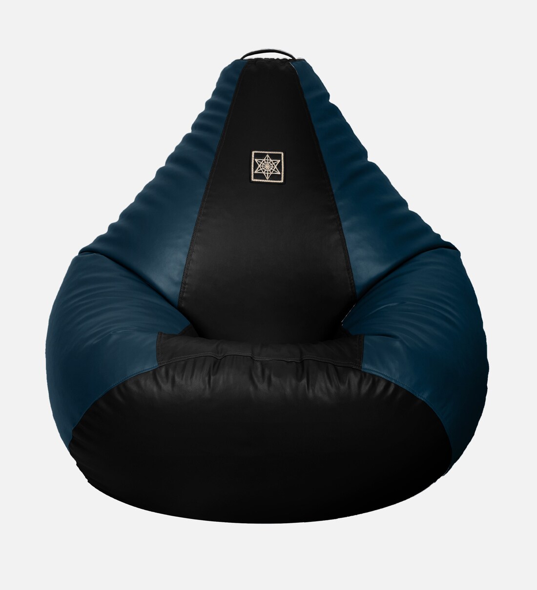Buy Elegant XXL Bean Bag with Beans in Black and Blue Colour by