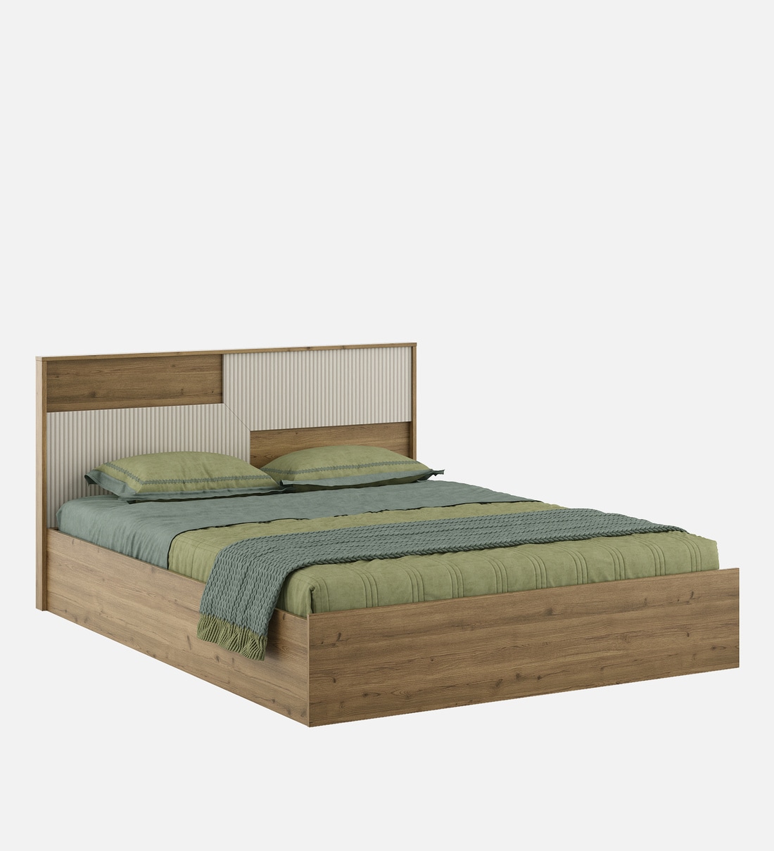 Buy Kosmo Weave King Size Bed in Vermount Finish with Box Storage at 37%  OFF by Spacewood