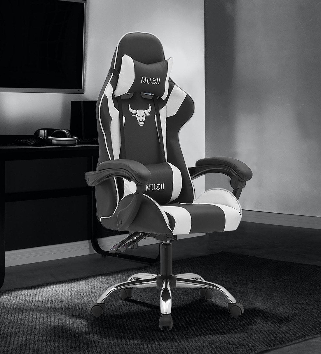 elite gaming chair in white colour