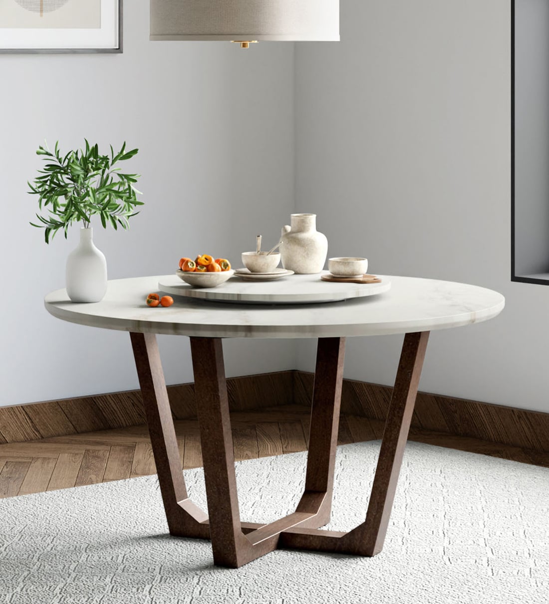 Marble top discount dining table pepperfry