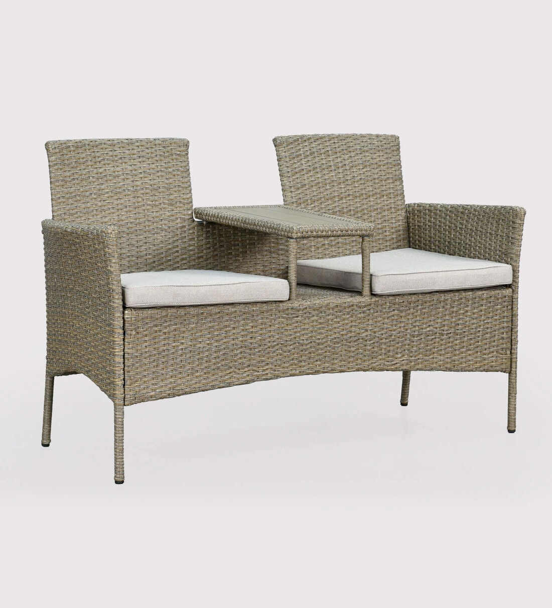 Elysian Wicker Seater Patio Chair in Ash Colour - Main Image