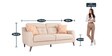 El Paso 3 seater Sofa in Beige Colour
