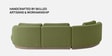 Elaris Rhs 3 Seater Sofa In Olive Colour
