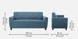 Roman 3 Seater Sofa in Blue Colour Roman 3 Seater Sofa in Blue Colour