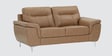 Elegance Leatherette 2 Seater Sofa in Brown Color