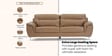 Elegance Leatherette 2 Seater Sofa in Brown Color