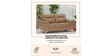 Elegance Leatherette 2 Seater Sofa in Brown Color