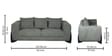 Stella Upholstery 3 Seater Sofa In Green Colour Stella Upholstery 3 Seater Sofa In Green Colour