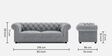 Elegant 3 Seater Sofa in Grey Colour