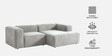 Elegant Edge 2 Seater Boucle LHS L Shaped Sofa In Dark Grey Color