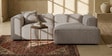Elegant Edge 2 Seater Boucle LHS L Shaped Sofa In Dark Grey Color