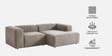 Elegant Edge 2 Seater Boucle LHS L Shaped Sofa In Dark Grey Color
