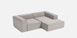 Elegant Edge 2 Seater Boucle LHS L Shaped Sofa In Dark Grey Color