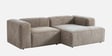 Elegant Edge 2 Seater Boucle LHS L Shaped Sofa In Dark Grey Color