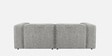 Elegant Edge 2 Seater Boucle LHS L Shaped Sofa In Dark Grey Color