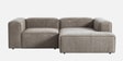 Elegant Edge 2 Seater Boucle LHS L Shaped Sofa In Dark Grey Color