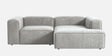 Elegant Edge 2 Seater Boucle LHS L Shaped Sofa In Dark Grey Color