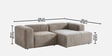 Elegant Edge 2 Seater Boucle LHS L Shaped Sofa In Dark Grey Color