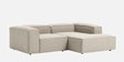 Elegant Edge 2 Seater Boucle LHS L Shaped Sofa In White Color