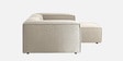 Elegant Edge 2 Seater Boucle LHS L Shaped Sofa In White Color