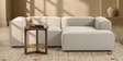 Elegant Edge 2 Seater Boucle LHS L Shaped Sofa In White Color