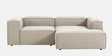Elegant Edge 2 Seater Boucle LHS L Shaped Sofa In White Color