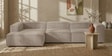 Elegant Edge 2 Seater Corduroy RHS L Shaped Sofa In Cr me Color