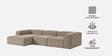 Elegant Edge 2 Seater Corduroy RHS L Shaped Sofa In Cr me Color
