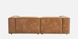 Elegant Edge 2 Seater Faux Leather LHS Sofa In Brown Colour