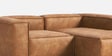 Elegant Edge 2 Seater Faux Leather LHS Sofa In Brown Colour