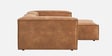 Elegant Edge 2 Seater Faux Leather LHS Sofa In Brown Colour