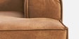Elegant Edge 2 Seater Faux Leather LHS Sofa In Brown Colour