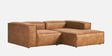 Elegant Edge 2 Seater Faux Leather LHS Sofa In Brown Colour