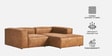 Elegant Edge 2 Seater Faux Leather LHS Sofa In Brown Colour