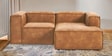 Elegant Edge 2 Seater Faux Leather RHS L Shaped Sofa