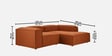 Elegant Edge 2 Seater LHS Sofa In Tan Color