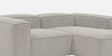 Elegant Edge 2 Seater Versatile Corduroy LHS L Shaped Sofa In Creme Color