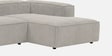 Elegant Edge 2 Seater Versatile Corduroy LHS L Shaped Sofa In Creme Color