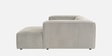 Elegant Edge 2 Seater Versatile Corduroy LHS L Shaped Sofa In Creme Color
