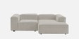Elegant Edge 2 Seater Versatile Corduroy LHS L Shaped Sofa In Creme Color