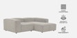 Elegant Edge 2 Seater Versatile Corduroy LHS L Shaped Sofa In Creme Color